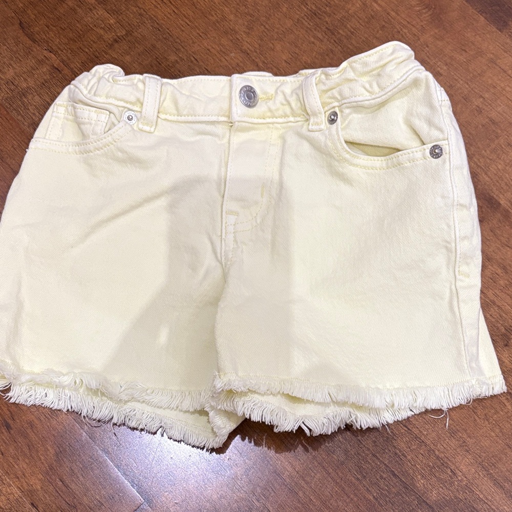 Cat & Jack Cream Frayed Hem Kids Shorts